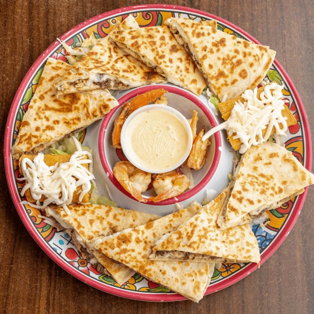 Fajita Quesadilla with Shrimp.