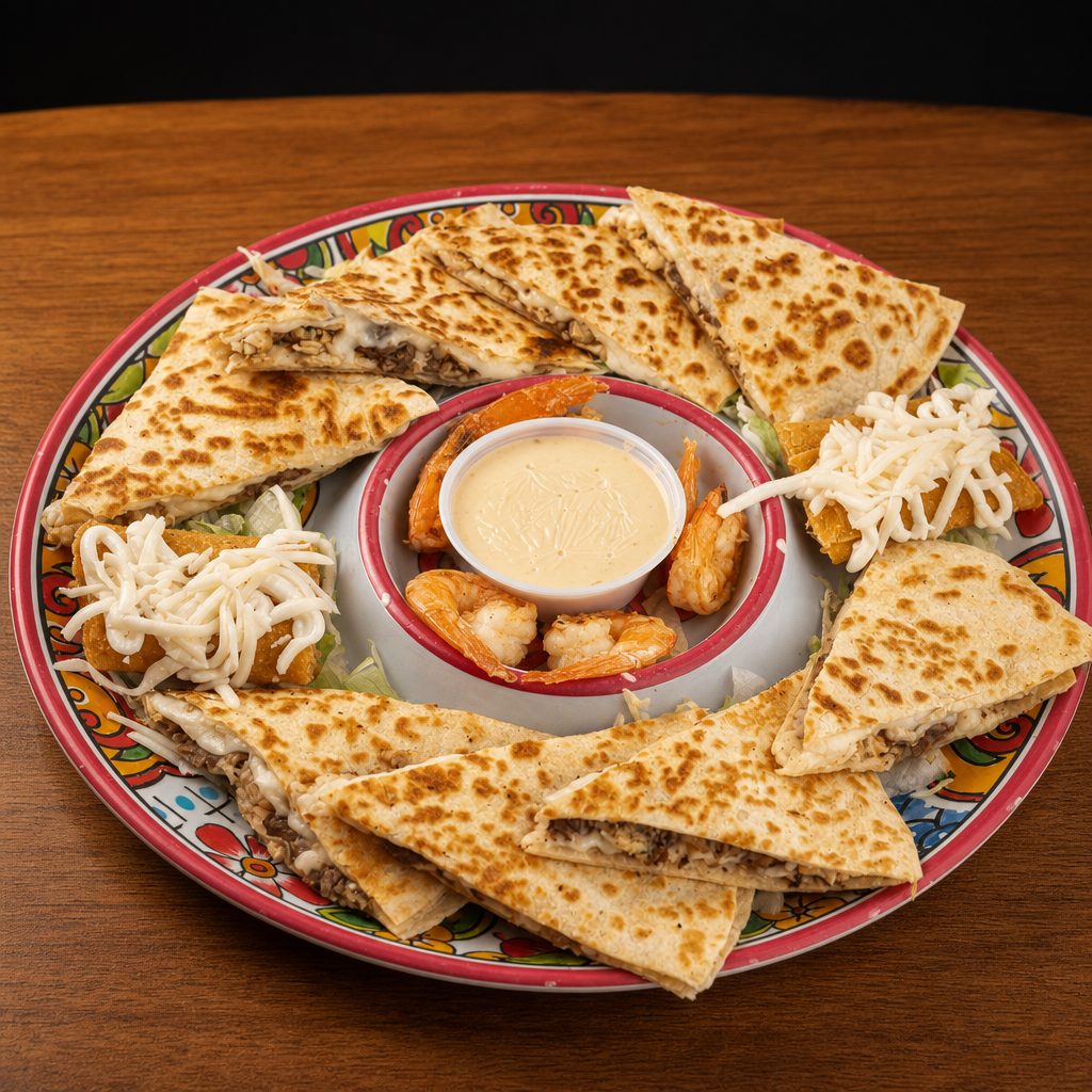 Fajita Quesadilla with Shrimp.