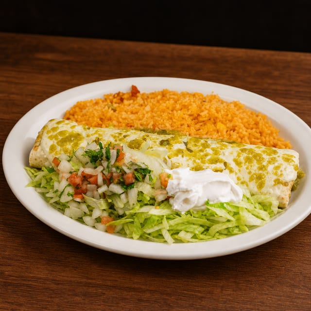 Carnitas Green Burrito.