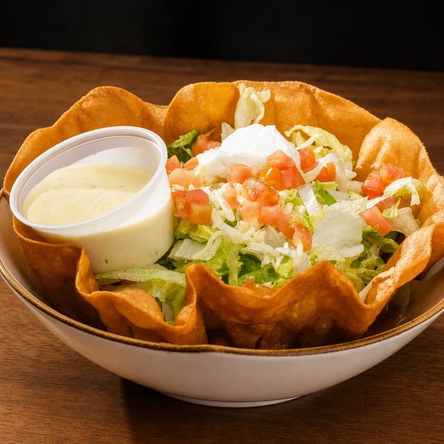 Shredded Chicken Taco Salad.