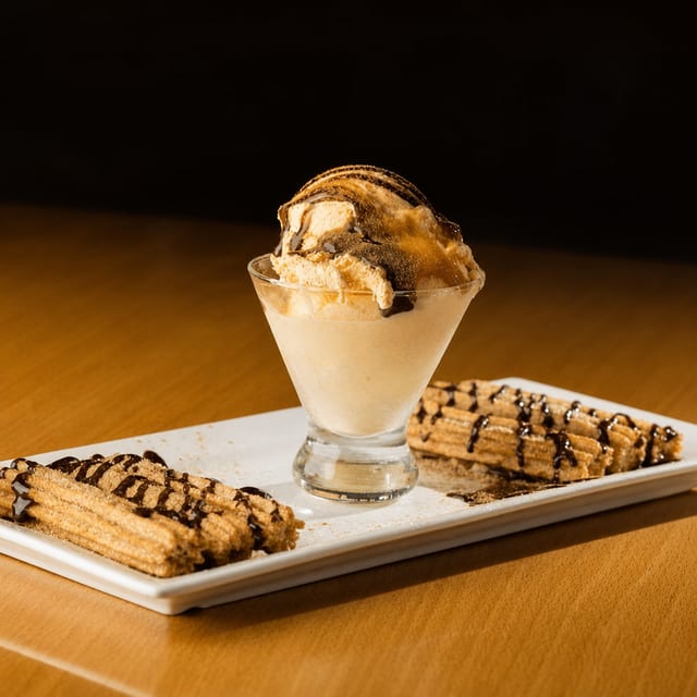 Churros and Ice Cream.