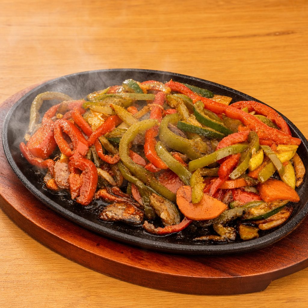 Veggie Fajita with Corn Tortillas.