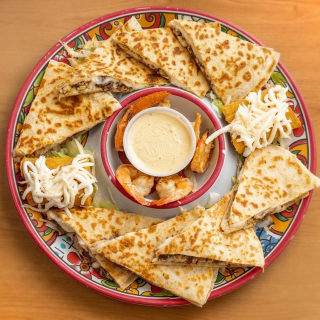 Fajita Quesadilla with Shrimp.