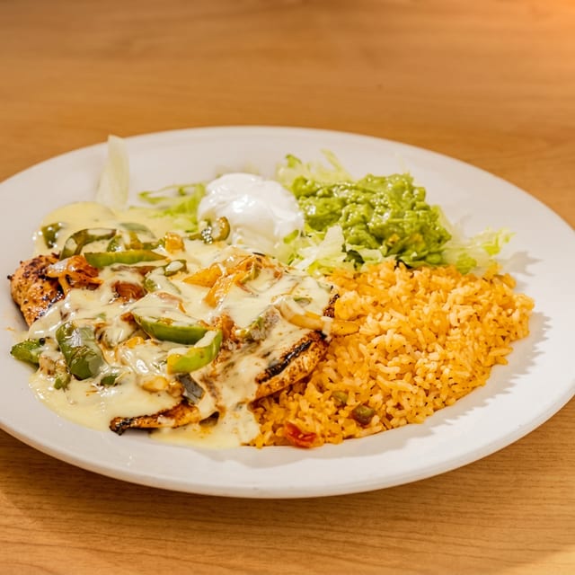 Quesadilla Sr. Tequila with Shredded Chicken.