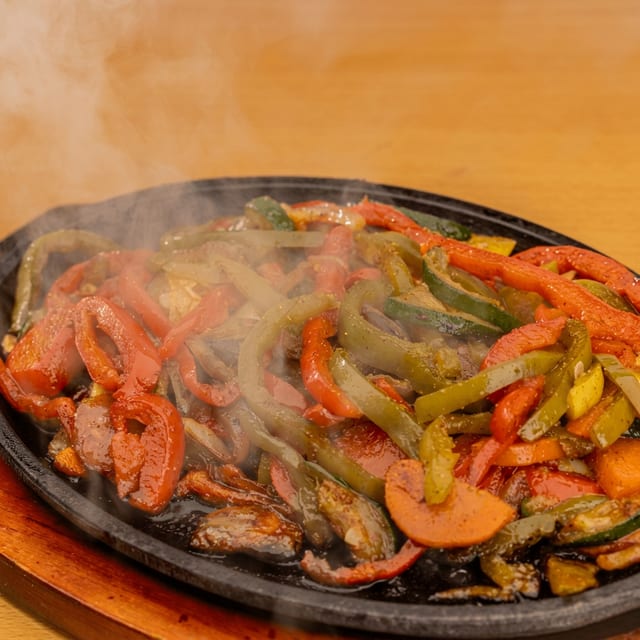 Veggie Fajita with Flour Tortillas.