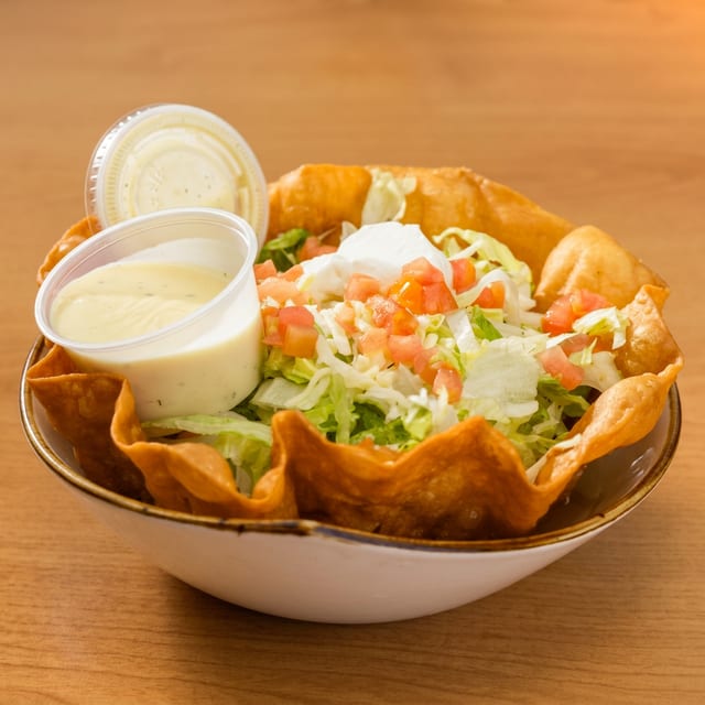 Shredded Chicken Taco Salad.