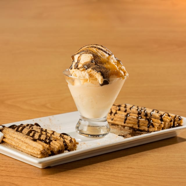 Churros and Ice Cream.