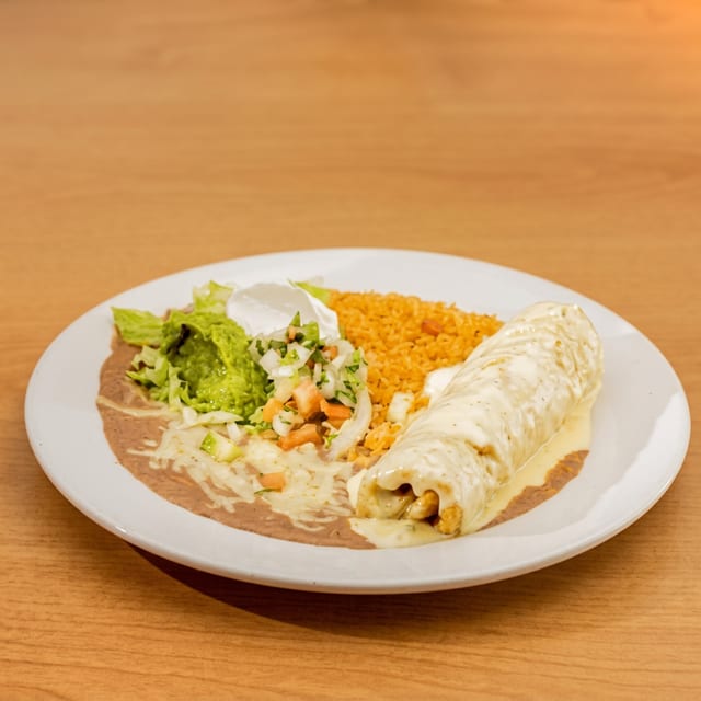 Chicken Chimichangas Lunch.
