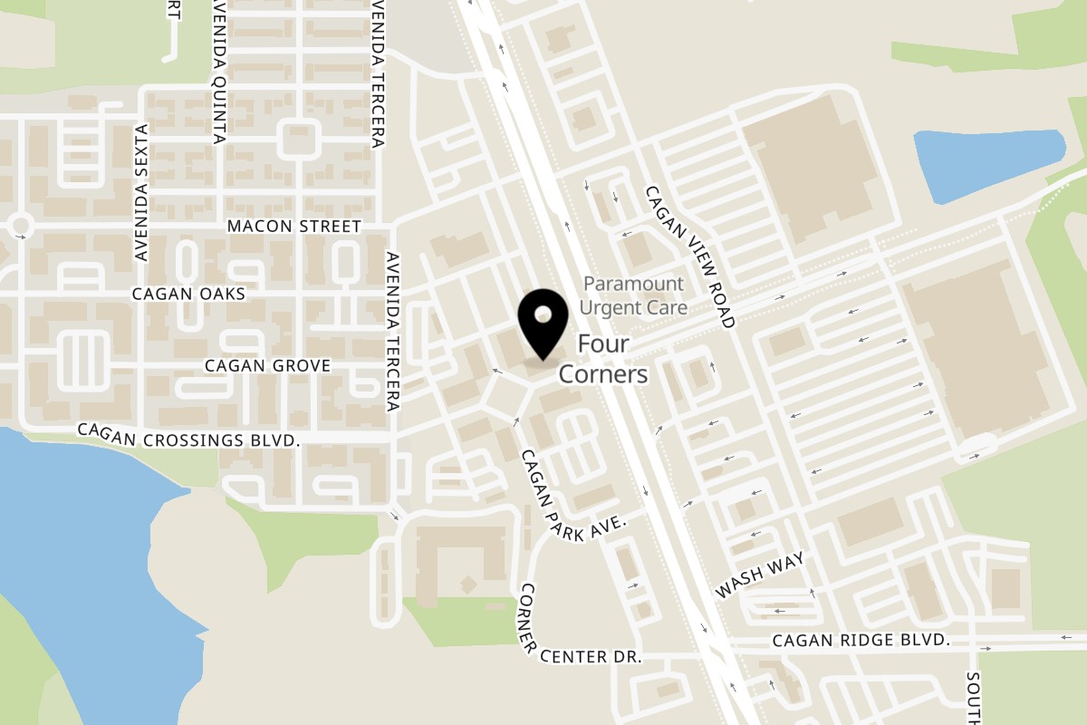 Map showing the location of Sr. Tequila Mexican Grill on 16745 Cagan Crossings Blvd in Clermont